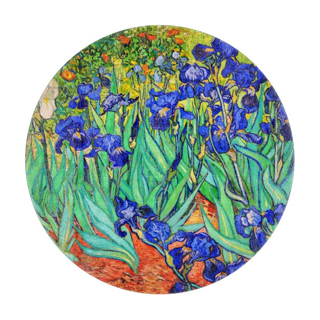 Irises by Vincent Van Gogh Cutting Board (Front)