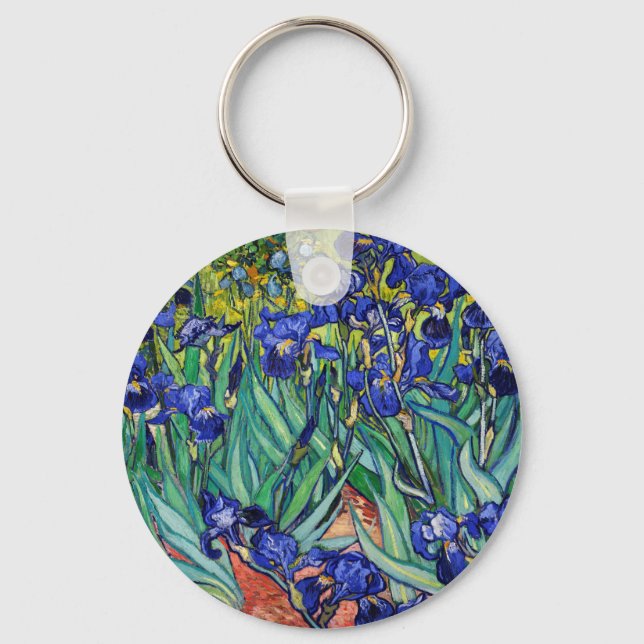 Irises by Vincent van Gogh Key Ring (Front)