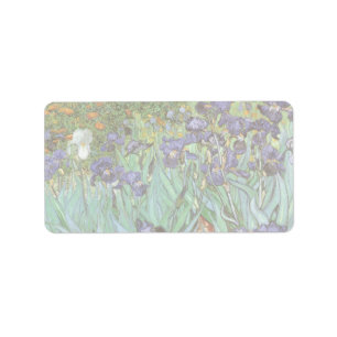 Irises by Vincent van Gogh Label