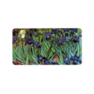 Irises by Vincent van Gogh Label