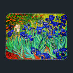 Irises by Vincent Van Gogh Magnet<br><div class="desc">Vincent Van Gogh Irises . Painted in 1889 it is one of the painting he created in Saint Paul-de-Mausole asylum in Saint-Rémy-de-Provence in France. It is an oil painting. This fine art landscape oil painting depicts a field of iris flower plants. Vincent Van Gogh was a famous artist. He was...</div>