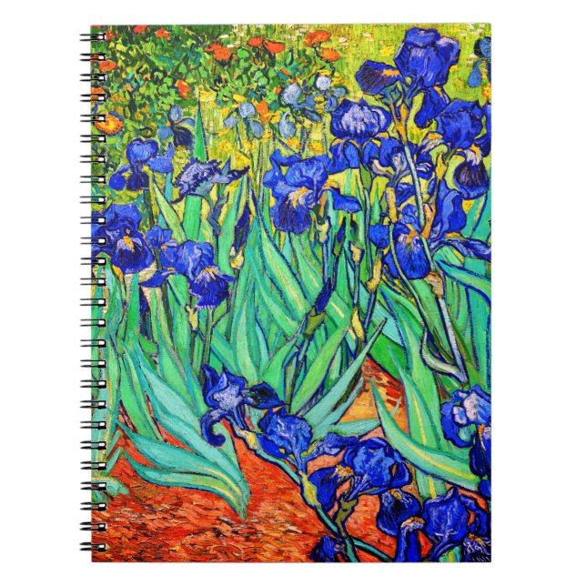 Irises by Vincent Van Gogh Notebook (Front)