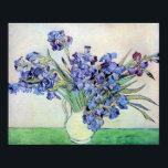 Irises by Vincent van Gogh Poster<br><div class="desc">This painting titled, Irises is made by the famous artist, Vincent van Gogh. About Vincent van Gogh Vincent van Gogh saw colour as the chief symbol of expression. There is a reason his art connects with the viewers, because van Gogh was determined to give happiness by creating beauty through his...</div>