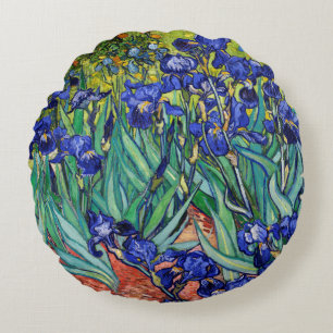 Irises by Vincent van Gogh Round Cushion