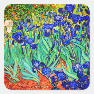 Irises by Vincent Van Gogh Square Sticker