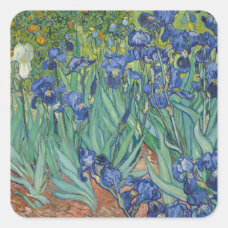 Irises by Vincent Van Gogh Square Sticker