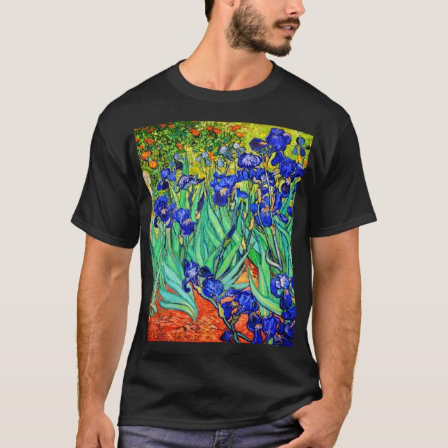 Irises by Vincent Van Gogh T-Shirt (Front)