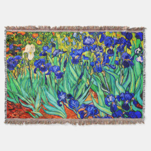 Irises by Vincent Van Gogh Throw Blanket