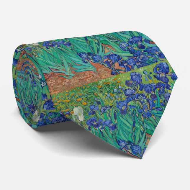 Irises by Vincent Van Gogh Tie (Rolled)