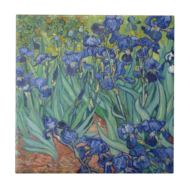 Irises by Vincent Van Gogh Tile (Front)
