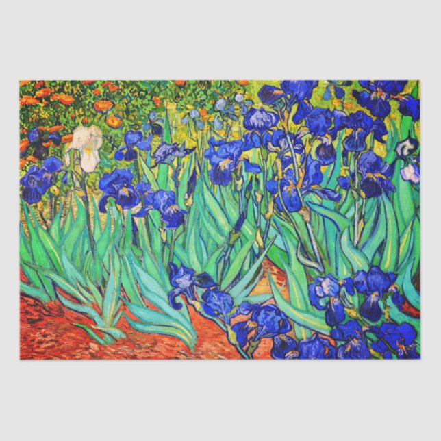Irises by Vincent Van Gogh Tissue Paper (Front)