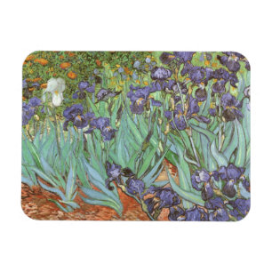 Irises by Vincent van Gogh, Vintage Flowers Art Magnet