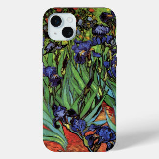 Irises by Vincent van Gogh, Vintage Garden Art iPhone 15 Mini Case
