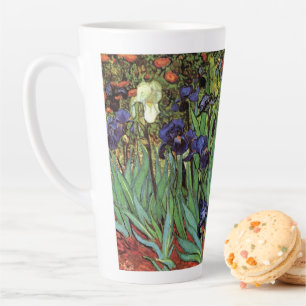 Irises by Vincent van Gogh, Vintage Garden Art Latte Mug