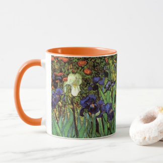 Irises by Vincent van Gogh, Vintage Garden Art Mug