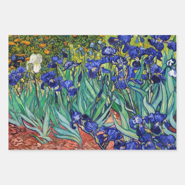 Irises by Vincent van Gogh Wrapping Paper Sheet (Front)