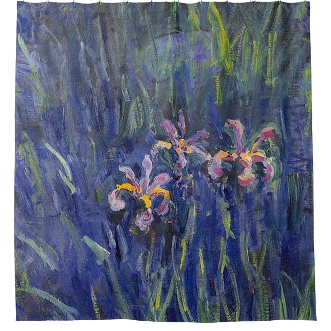 Irises Claude Monet Shower Curtain (Front)