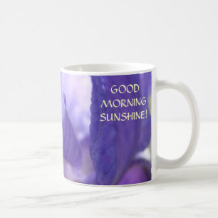IRISES Coffee Cup Mug Gift Purple Iris Flowers