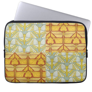 Irises Dragonflies Butterflies Art Nouveau Laptop Sleeve