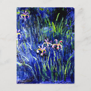 Irises, famous painting by Monet, Postcard