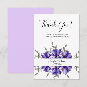 Irises Flat Thank You Card