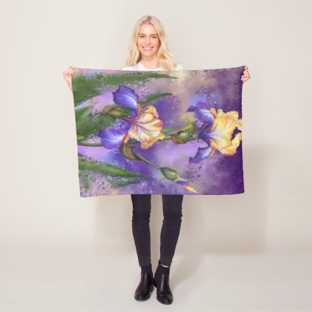 Irises Fleece Blanket (In Situ)
