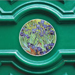Irises Floral Landscape Vincent van Gogh Ceramic Knob<br><div class="desc">A ceramic knob with the oil painting,  Irises (1889),  by Vincent van Gogh (1853-1890). A beautiful garden landscape filled with blue-violet iris flowers.</div>