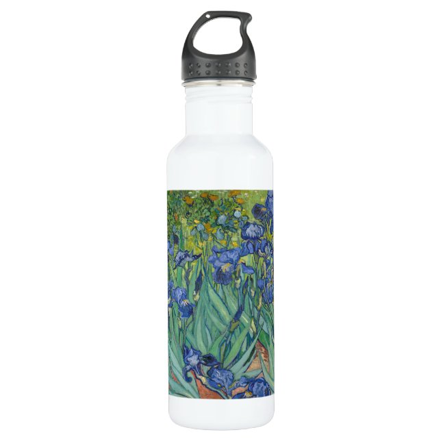 Irises, Floral Oil Painting, Vincent Van Gogh 710 Ml Water Bottle (Front)
