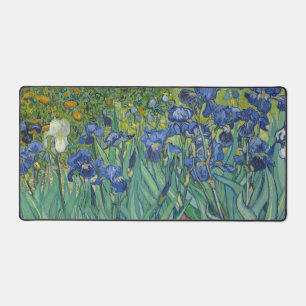 Irises, Floral Oil Painting, Vincent Van Gogh Desk Mat