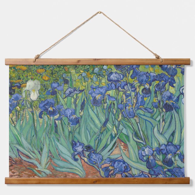 Irises, Floral Oil Painting, Vincent Van Gogh Hanging Tapestry (Front)