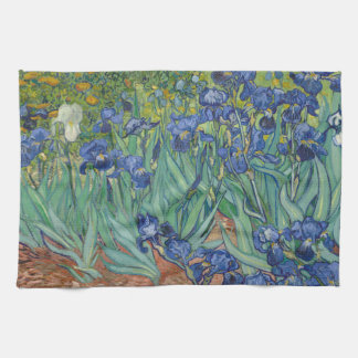 Irises, Floral Oil Painting, Vincent Van Gogh Tea Towel