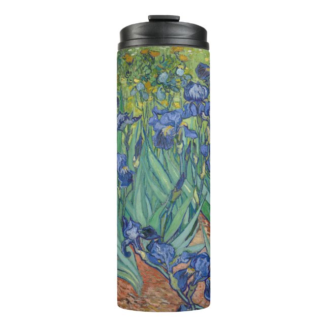 Irises, Floral Oil Painting, Vincent Van Gogh Thermal Tumbler (Front)