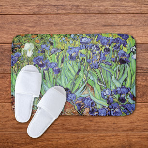 Irises Flower Garden Vincent van Gogh Bath Mat