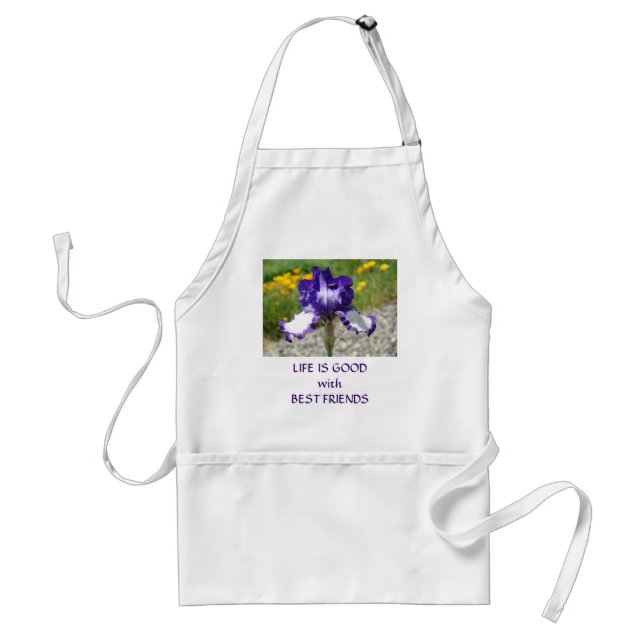 IRISES IIRS Flowers APRONS COOKING KITCHEN (Front)
