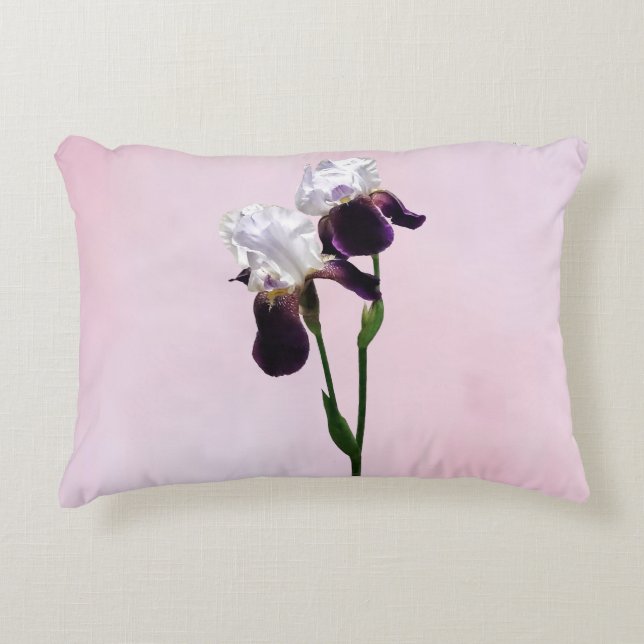 Irises in Love Decorative Cushion (Front)