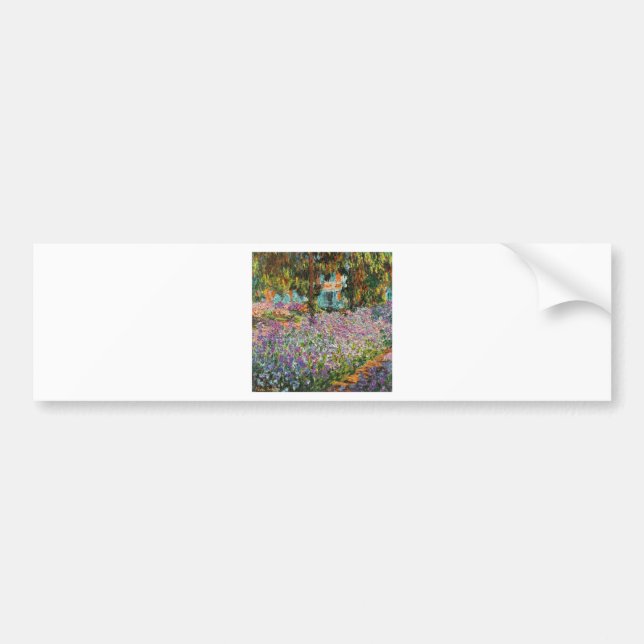Irises In Monet's Garden Bumper Sticker (Front)