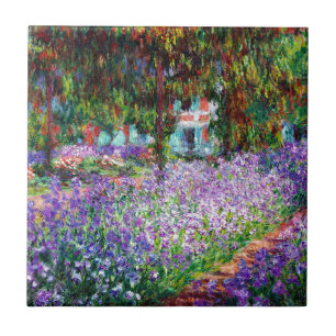 Irises in Monet's Garden Ceramic Tile