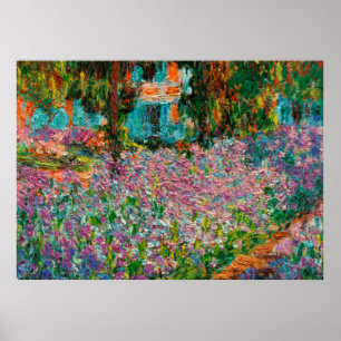 Irises In Monets Garden Poster
