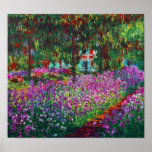 Irises in Monet's Garden Poster<br><div class="desc">"Irises in Monet's Garden",  by French Impressionism artist,  Claude Monet,  in 1900. Claude Monet was one of the founders of French impressionism painting.</div>