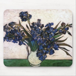 Irises in Vase by Vincent Van Gogh Mouse Pad