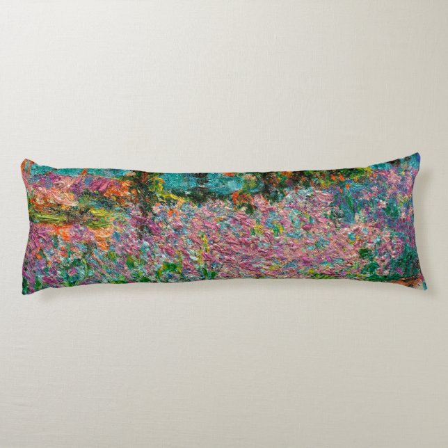 Irises Monet Garden Giverny flowers Body Cushion (Back)