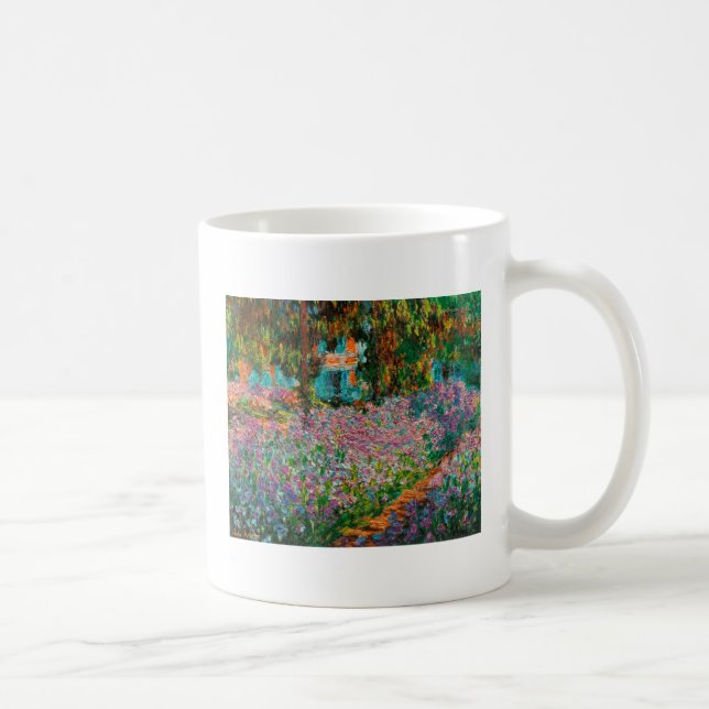 Irises Monet Garden Giverny flowers Coffee Mug (Right)