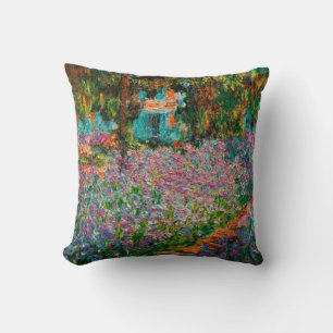 Irises Monet Garden Giverny flowers Cushion