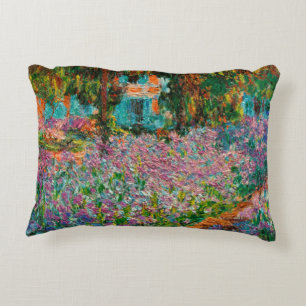 Irises Monet Garden Giverny flowers Decorative Cushion