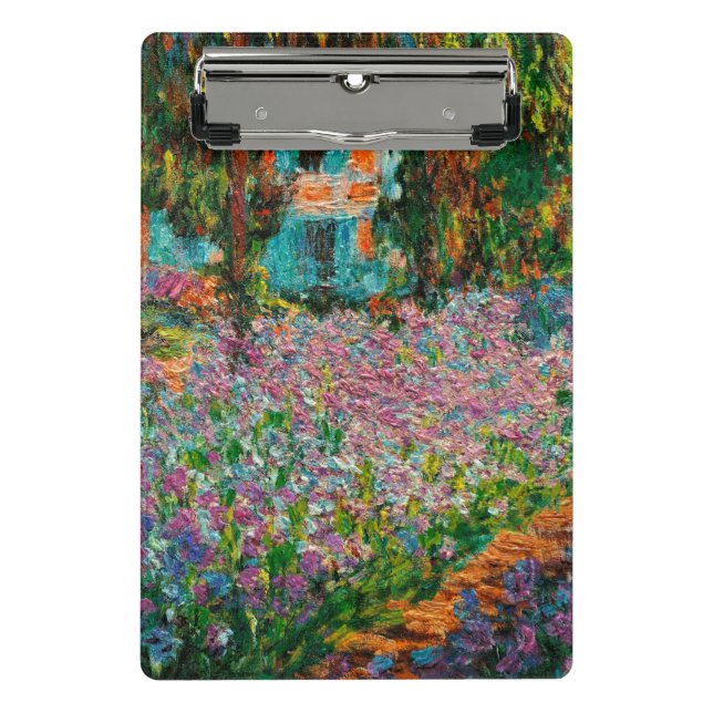Irises Monet Garden Giverny flowers Mini Clipboard (Front)