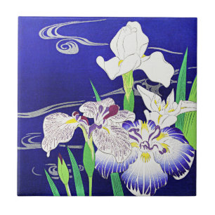 Irises, painting by Kogyo Tsukioka Ceramic Tile