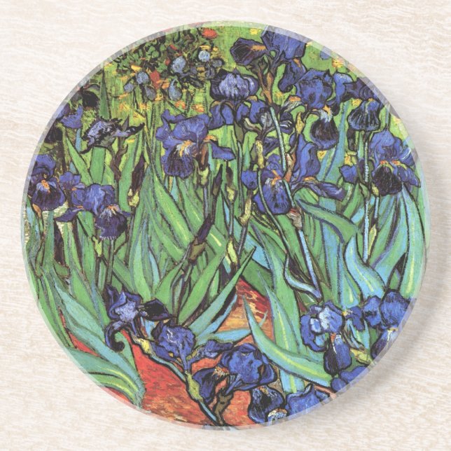 Irises, Saint-Remy, Van Gogh Coaster (Front)
