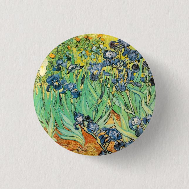 Irises - Van Gogh - c1889 3 Cm Round Badge (Front)