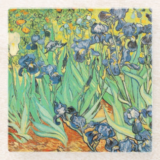 Irises - Van Gogh - c1889 Glass Coaster