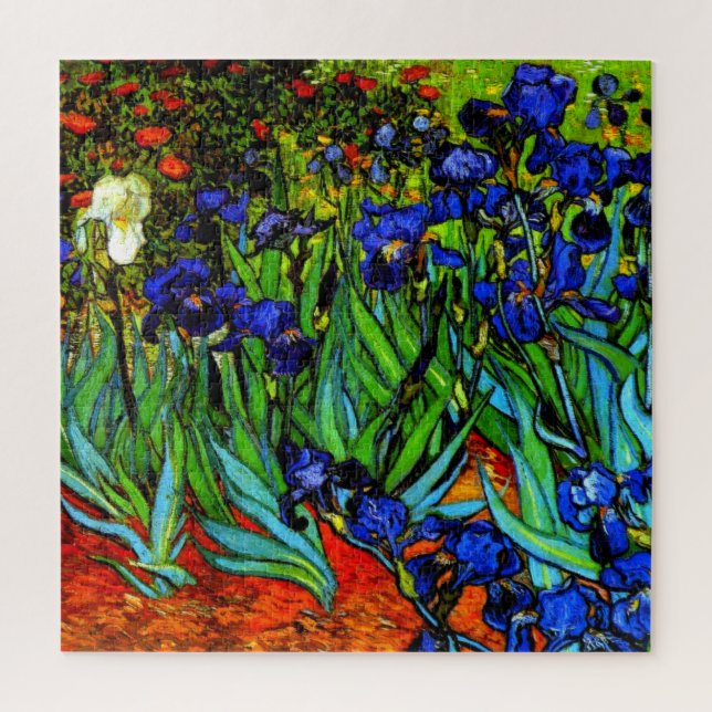 Irises, Van Gogh's famous floral painting Jigsaw Puzzle (Vertical)